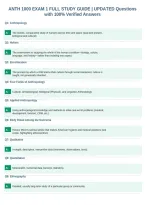ANTH 1000 EXAM 1 FULL STUDY GUIDE &vert; UPDATED Questions&NewLine;with 100&percnt; Verified Answers