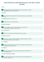 ANTH 1000 Final &vert; UPDATED Questions with 100&percnt; Verified&NewLine;Answers