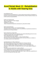 Aural Rehab Week 12 - Rehabilitation in Adults with hearing loss