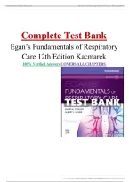 Test Bank - Egan&rsquo;s Fundamentals of Respiratory Care&comma; 12th edition &lpar;Kacmarek&comma; 2021&rpar;&comma; Chapter 1-58 &vert; All Chapters