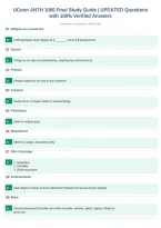 UConn ANTH 1000 Final Study Guide &vert; UPDATED Questions&NewLine;with 100&percnt; Verified Answers