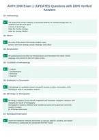 ANTH 1000 Exam 1 &vert; UPDATED Questions with 100&percnt; Verified&NewLine;Answers