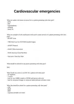 Cardiovascular emergencies