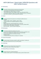 ANTH 1000 Exam 1 Study Guide &vert; UPDATED Questions with&NewLine;100&percnt; Verified Answers