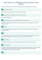 ANTH 1000 quiz 1 &vert; UPDATED Questions with 100&percnt; Verified&NewLine;Answers&NewLine;
