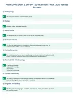 ANTH 1000 Exam 1 &vert; UPDATED Questions with 100&percnt; Verified&NewLine;Answers
