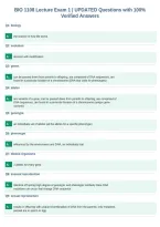 BIO 1108 Lecture Exam 1 &vert; UPDATED Questions with 100&percnt;&NewLine;Verified Answers