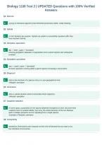 Biology 1108 Test 2 &vert; UPDATED Questions with 100&percnt; Verified&NewLine;Answers