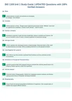 BIO 1108 Unit 1 Study Guide &vert; UPDATED Questions with 100&percnt;&NewLine;Verified Answers