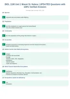 BIOL 1108 Unit 1 Mount St&period; Helens &vert; UPDATED Questions with&NewLine;100&percnt; Verified Answers&NewLine;