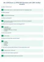Bio 1108 &lpar;Exam 1&rpar; &vert; UPDATED Questions with 100&percnt; Verified&NewLine;Answers