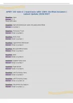 APHY 102 labs-2 &vert; Questions with 100&percnt; Verified Answers &vert;&NewLine;Latest Update 2026&sol;2027