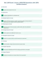 Bio 1108 Exam 1 Uconn &vert; UPDATED Questions with 100&percnt;&NewLine;Verified Answers