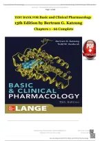 TEST BANK For Basic and Clinical Pharmacology&comma; 15th Edition by Bertram G&period; Katzung&period;
