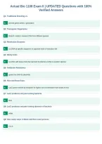 Actual Bio 1108 Exam II &vert; UPDATED Questions with 100&percnt;&NewLine;Verified Answers