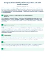 Biology 1108 Unit 1 EXAM &vert; UPDATED Questions with 100&percnt;&NewLine;Verified Answers&NewLine;