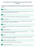 Bio 1108 exam 2 &vert; UPDATED Questions with 100&percnt; Verified&NewLine;Answers
