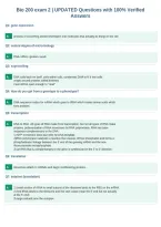 Bio 200 exam 2 &vert; UPDATED Questions with 100&percnt; Verified&NewLine;Answers