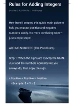 Rules for Adding Integers&colon; Easy Step-by-Step Guide with Examples&NewLine;