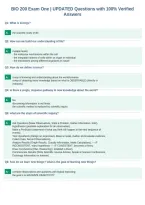 BIO 200 Exam One &vert; UPDATED Questions with 100&percnt; Verified&NewLine;Answers