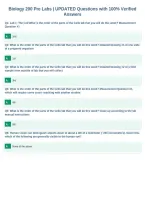 Biology 200 Pre Labs &vert; UPDATED Questions with 100&percnt; Verified&NewLine;Answers