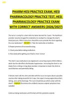 Pharm HESI Practice Exam&comma; HESI &NewLine;Pharmacology Practice Test&comma; HESI &NewLine;Pharmacology Practice Exam