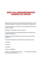 Ibc201 Full Exam Questions With Answers 100&percnt; Verified