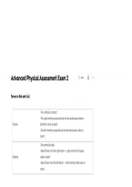 Advanced Physical Assessment Exam 2 &ndash; Study Guide&comma; Practice Questions and Answers&comma; Clinical Examination Techniques&comma; and Nursing Assessment Review