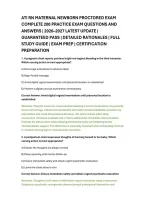 Ati Rn Maternal Newborn Proctored Exam &NewLine;Complete 200 Practice Exam Questions And &NewLine;Answers &vert; 2026&ndash;2027 Latest Update &vert; &NewLine;Guaranteed Pass &vert; Detailed Rationales &vert; Full &NewLine;Study Guide &vert; Exam Prep &vert; Certification &NewLine;Preparation 