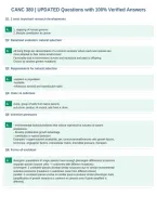 CANC 380 &vert; UPDATED Questions with 100&percnt; Verified Answers&NewLine;