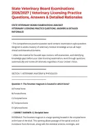 State Veterinary Board Examinations 2026&sol;2027 &vert; Veterinary Licensing Practice Questions&comma; Answers & Detailed Rationales