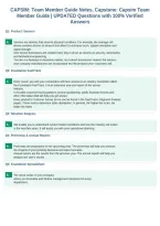 CAPSIM&colon; Team Member Guide Notes&comma; Capstone&colon; Capsim Team&NewLine;Member Guide &vert; UPDATED Questions with 100&percnt; Verified&NewLine;Answers
