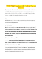 CCSP PE 3 Questions with Verified Correct&NewLine;Answers