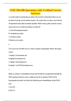 CEH 350-400 Questions with Verified Correct&NewLine;Answers
