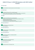 CMAN 272 Exam 1 &vert; UPDATED Questions with 100&percnt; Verified&NewLine;Answers