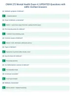 CMAN 272 Mental Health Exam 4 &vert; UPDATED Questions with&NewLine;100&percnt; Verified Answers
