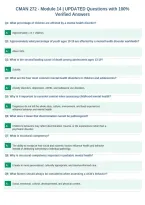 CMAN 272 &shy; Module 14 &vert; UPDATED Questions with 100&percnt;&NewLine;Verified Answers