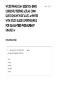 WX 201 Final Exam 2025&ndash;2026 &vert; Study Guide&comma; Practice Questions and Answers