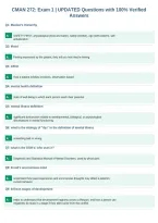 CMAN 272&colon; Exam 1 &vert; UPDATED Questions with 100&percnt; Verified&NewLine;Answers