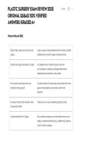 Plastic Surgery Exam Review 2025 &vert; Comprehensive Study Guide&comma; Practice Questions and Answers
