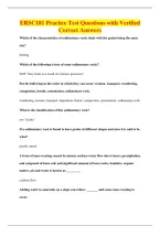 ERSC181 Practice Test Questions with Verified&NewLine;Correct Answers