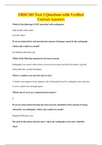 ERSC181 Test 1 Questions with Verified&NewLine;Correct Answers