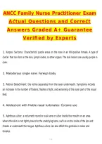 ANCC Family Nurse Practitioner Exam 2027 Actual Exam Questions & Verified Answers &vert; Latest &lpar;Latest 2026 &sol; 2027 Update&rpar; A&plus; Grade Complete