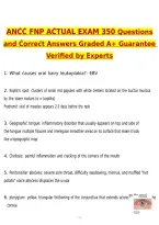 ANCC FNP ACTUAL EXAM 350 Questions 2027 Actual Exam Questions & Verified Answers &vert; Latest &lpar;Latest 2026 &sol; 2027 Update&rpar; A&plus; Grade Complete