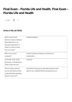 Florida Life and Health Insurance Final Exam &vert; Comprehensive Study Guide and Practice Questions