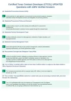 Certified Texas Contract Developer &lpar;CTCD&rpar; &vert; UPDATED&NewLine;Questions with 100&percnt; Verified Answers