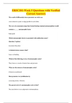BUNDLE OF ERSC181 QUESTIONS WITH VERIFIED CORRECT ANSWERS