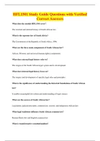 HFL1501 Study Guide Questions with Verified&NewLine;Correct Answers