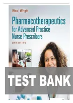 TEST BANK FOR Pharmacotherapeutics for Advanced Practice Nurse Prescribers Sixth Edition by Teri Moser Woo ISBN&colon; 978-1719648035 COMPLETE GUIDE ALL CHAPTERS COVERED 100&percnt; VERIFIED A&plus; GRADE ASSURED&excl;&excl;&excl;&excl;NEW LATEST UPDATE&excl;&excl;&excl;&excl;