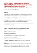 CWEA Grade 1 Lab Analyst Certification 2026&sol;2027 &vert; Practice Test Questions&comma; Correct Answers & Detailed Explanations